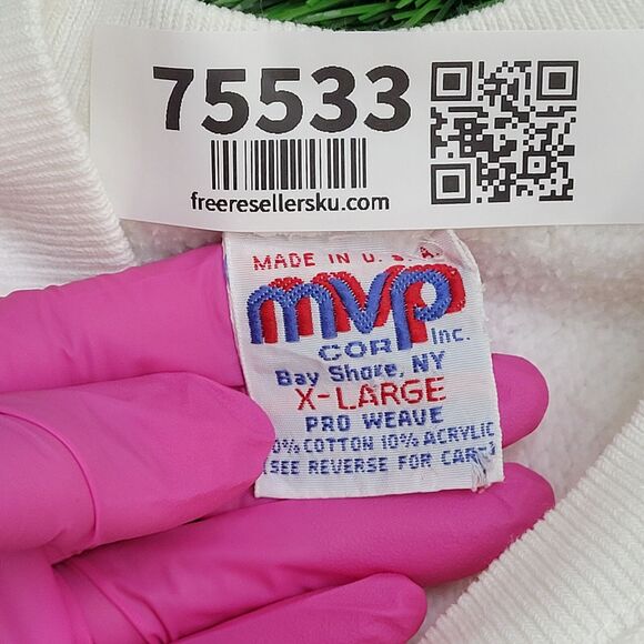 Vintage 90s Brown Sweatshirt Womens XL 21x24 White - Picture 8 of 15